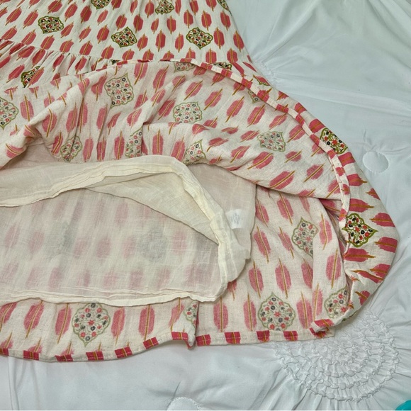 THML Charlene Colorful Floral Embroidered Cotton & Linen Dress Size Small - Picture 13 of 16